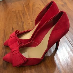 Red Just Fab Bow Heels